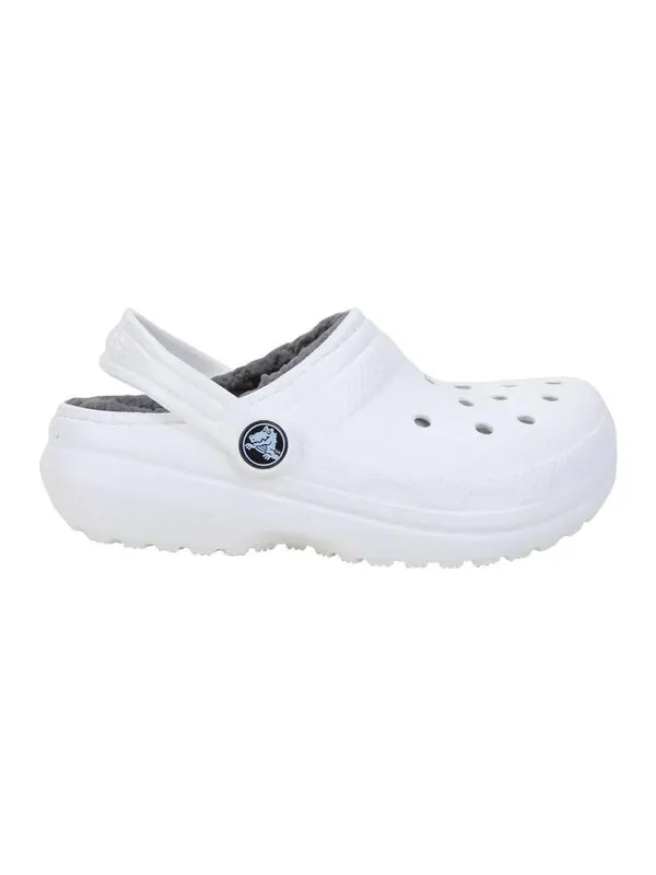 Кроссовки classic lined clog 'white' Crocs — изображение 2 из 4, белый/серый