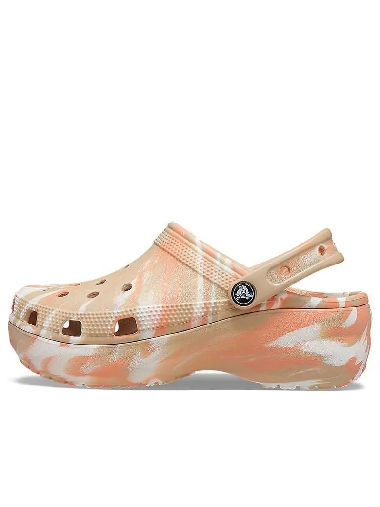 Сандалии (WMNS) Crocs Classic Platformmarbled Clog — изображение 1 из 6, коричневый