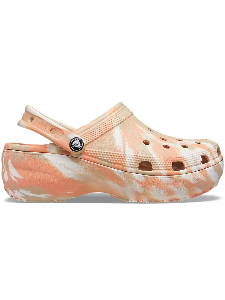 Сандалии (WMNS) Crocs Classic Platformmarbled Clog — изображение 3 из 6, коричневый