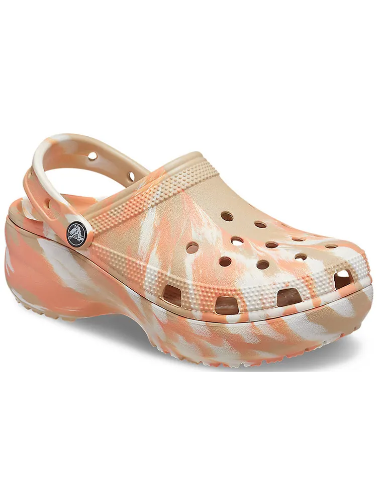 Сандалии (WMNS) Crocs Classic Platformmarbled Clog — изображение 4 из 6, коричневый
