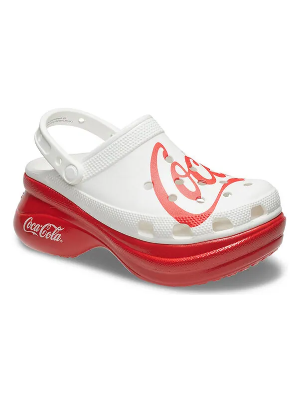 Сандалии coca-cola x classic bae clog ''90s' Crocs — изображение 3 из 4, белый/красный