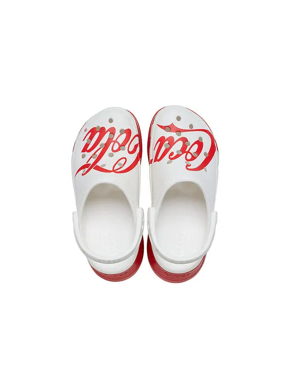 Сандалии coca-cola x classic bae clog ''90s' Crocs — изображение 4 из 4, белый/красный