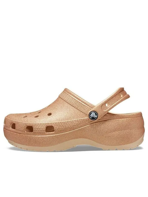 Кроссовки classic glitter clogs 'orange' Crocs — изображение 1 из 4, оранжевый