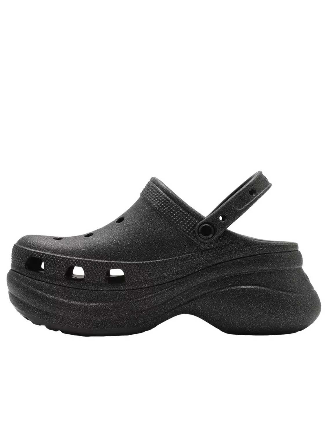 (WMNS) Crocs Bae Glitter Clog 'Black' — изображение 1 из 6, черный