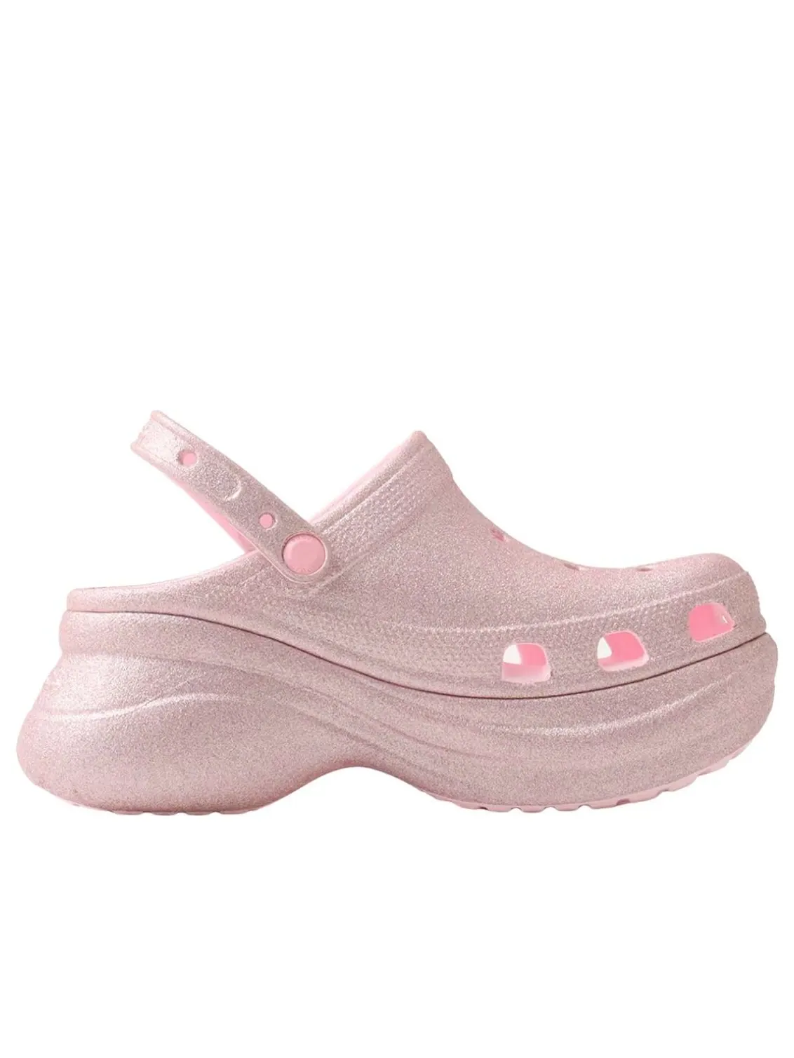 (WMNS) Crocs Bae Glitter Clog 'Pink Milk' — изображение 2 из 6, розовый