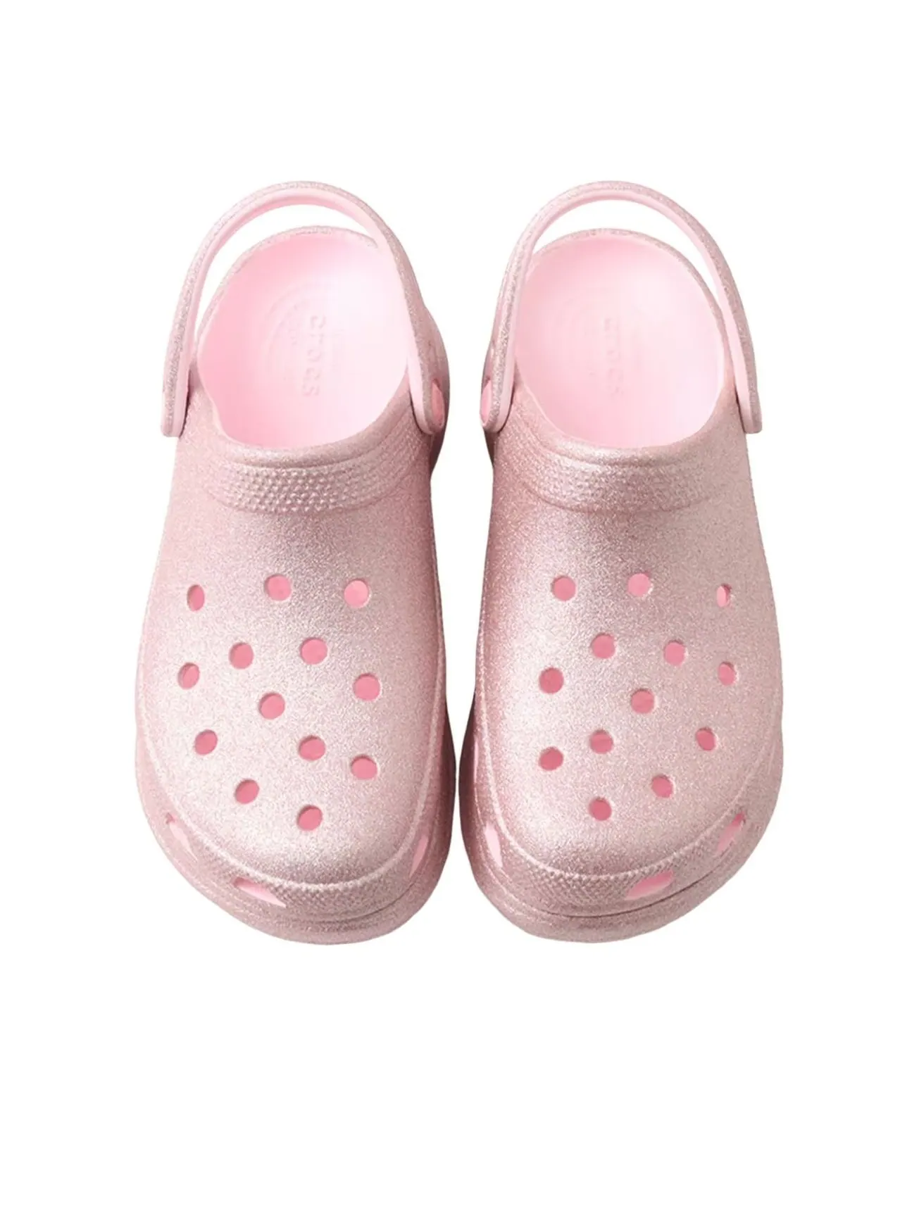 (WMNS) Crocs Bae Glitter Clog 'Pink Milk' — изображение 4 из 6, розовый