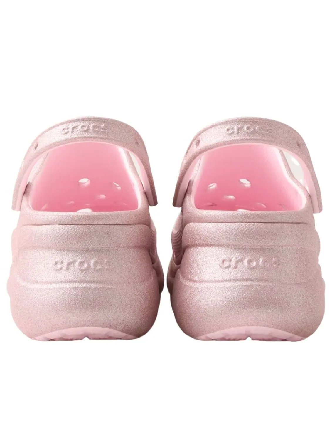 (WMNS) Crocs Bae Glitter Clog 'Pink Milk' — изображение 5 из 6, розовый