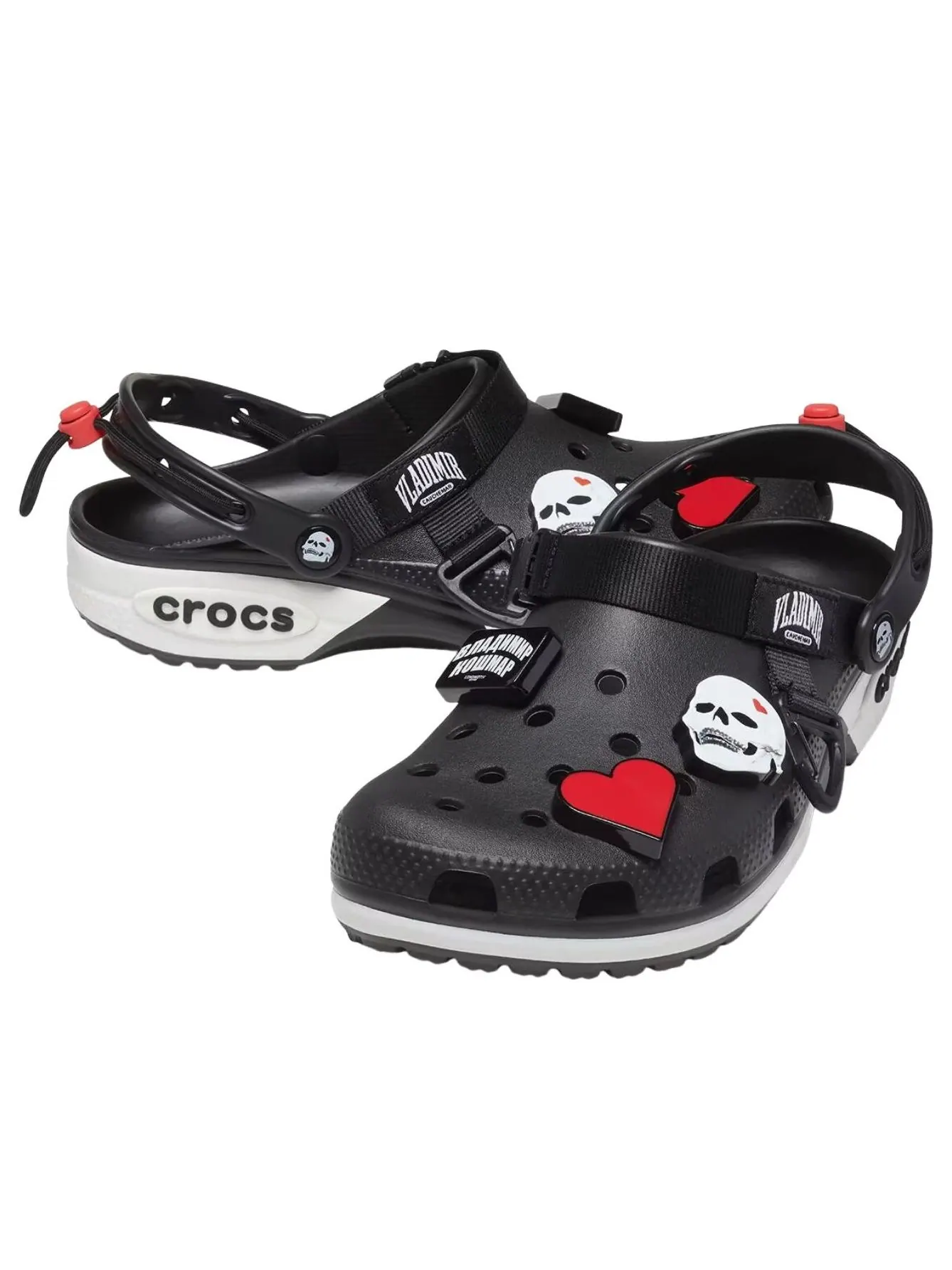 Классические сабо Crocs 'Vladimir Cauchemar' — изображение 2 из 6, черный/белый