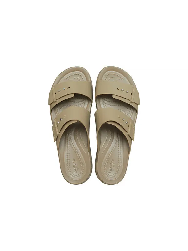 Тапочки brooklyn low wedge sandal 'beige' Crocs — изображение 4 из 4, бежевый