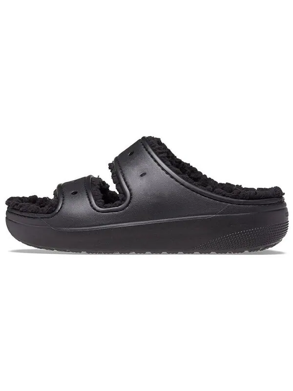 Тапочки classic cozzzy sandal 'black' Crocs — изображение 2 из 4, черный