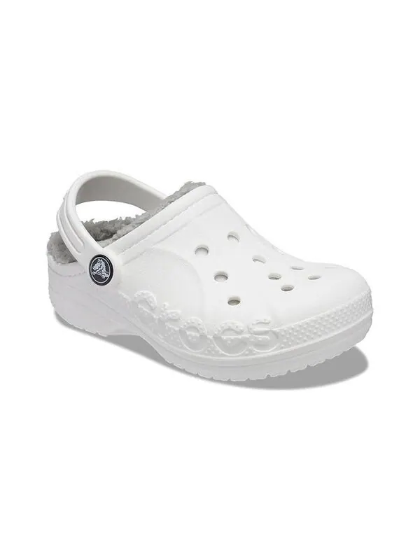 Сандалии classic baya lined clog 'white grey' Crocs — изображение 3 из 4, белый/серый