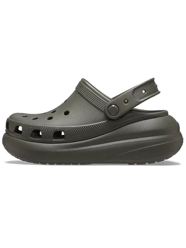 Сандалии classic crush clog 'dusty olive' Crocs — изображение 2 из 4, оливковый