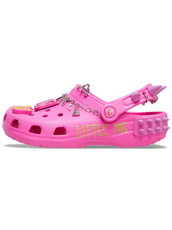Сандалии littlebig x classic clog sandals pink Crocs — изображение 2 из 4, розовый