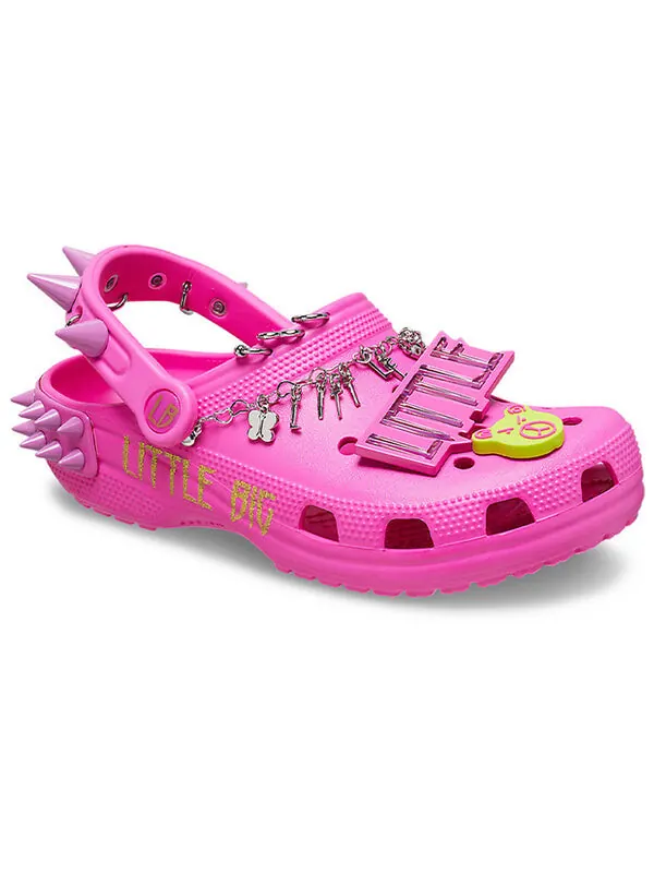 Сандалии littlebig x classic clog sandals pink Crocs — изображение 4 из 4, розовый