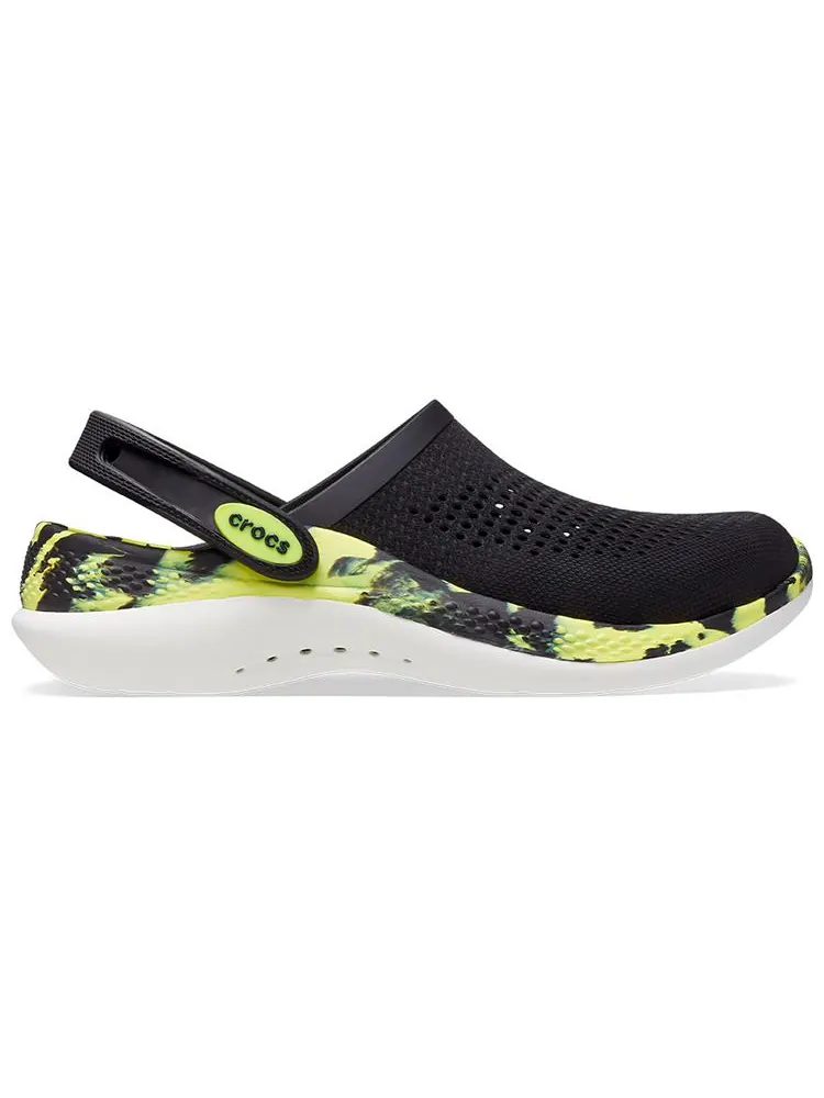 Сандалии Crocs LiteRide 2.0 Clog 'Black Neon Yellow' — изображение 3 из 7, черный