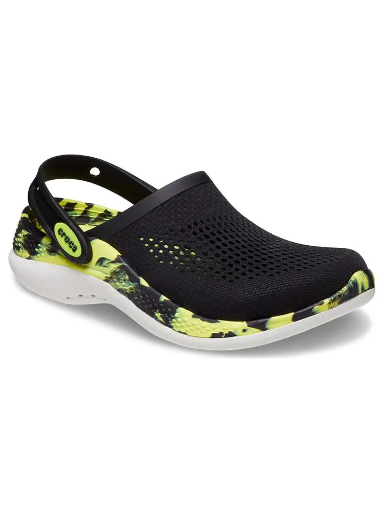 Сандалии Crocs LiteRide 2.0 Clog 'Black Neon Yellow' — изображение 4 из 7, черный
