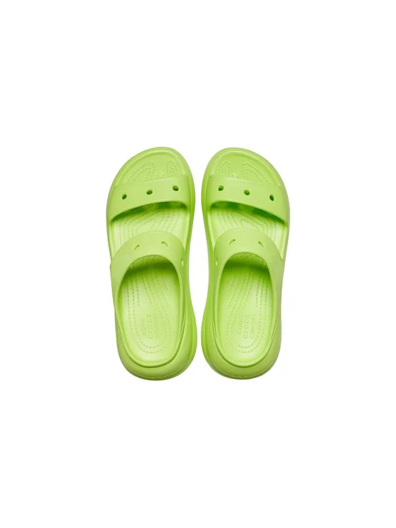 Сандалии (WMNS) Crocs Crush Sandal 'Limeade' — изображение 4 из 6, зеленый