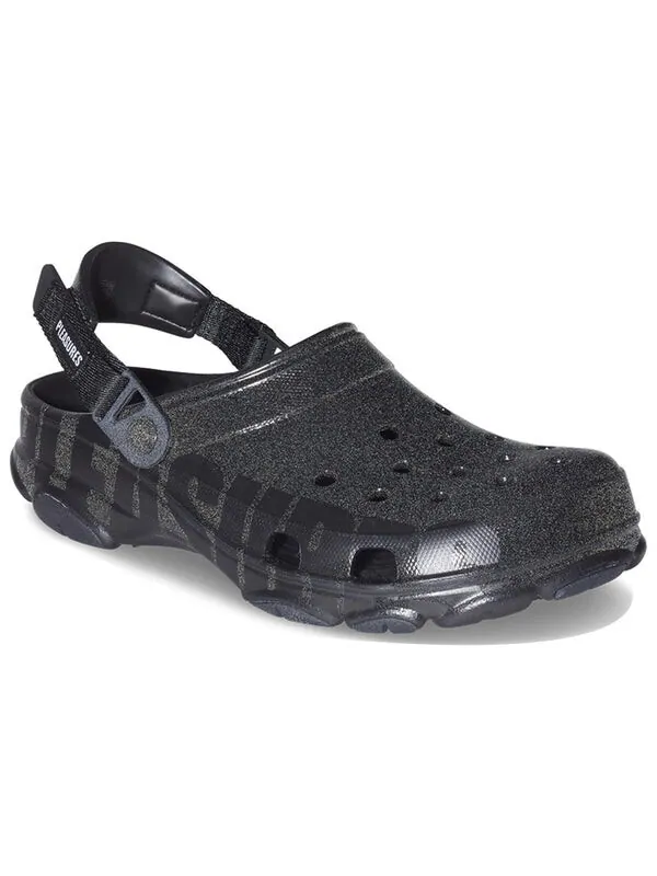 Кроссовки x pleasures all-terrain clog 'black' Crocs — изображение 3 из 4, черный/черный
