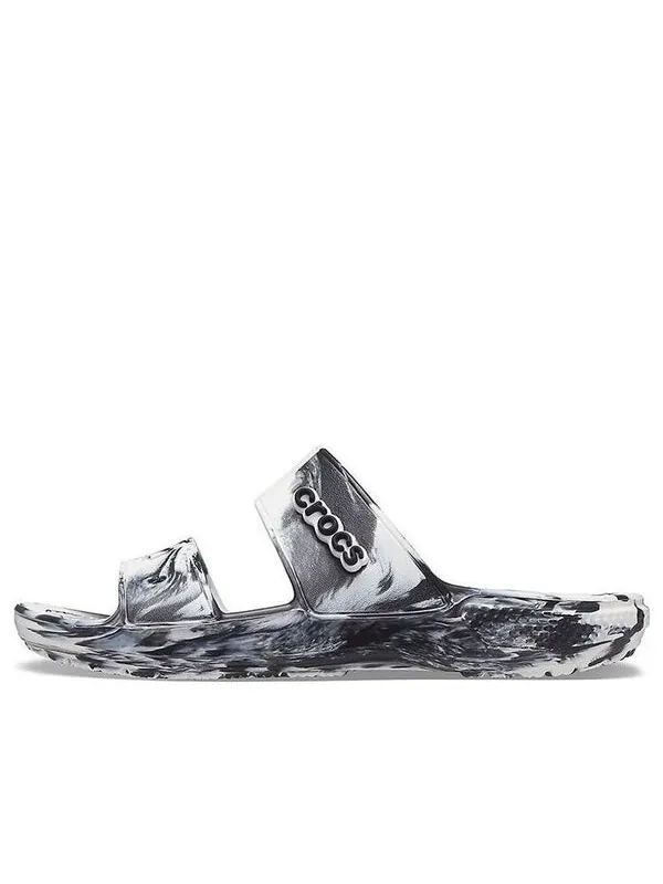 Тапочки classic clog marble beach sports slippers white black Crocs