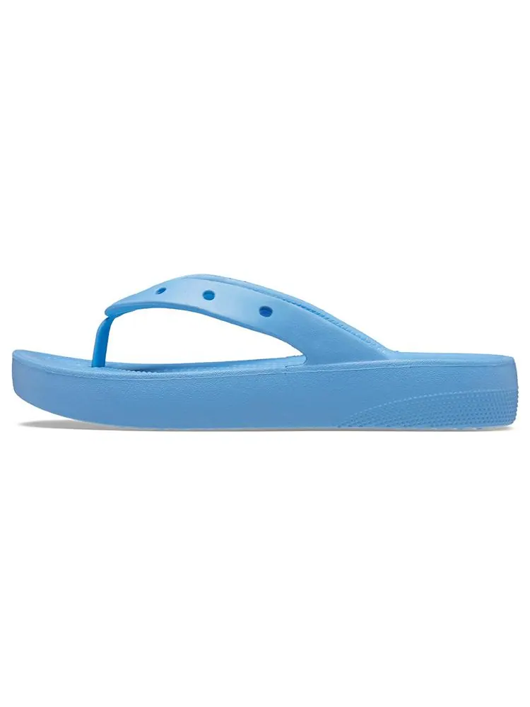 Шлепанцы (WMNS) Crocs Classic Platform Flip — изображение 2 из 7, синий