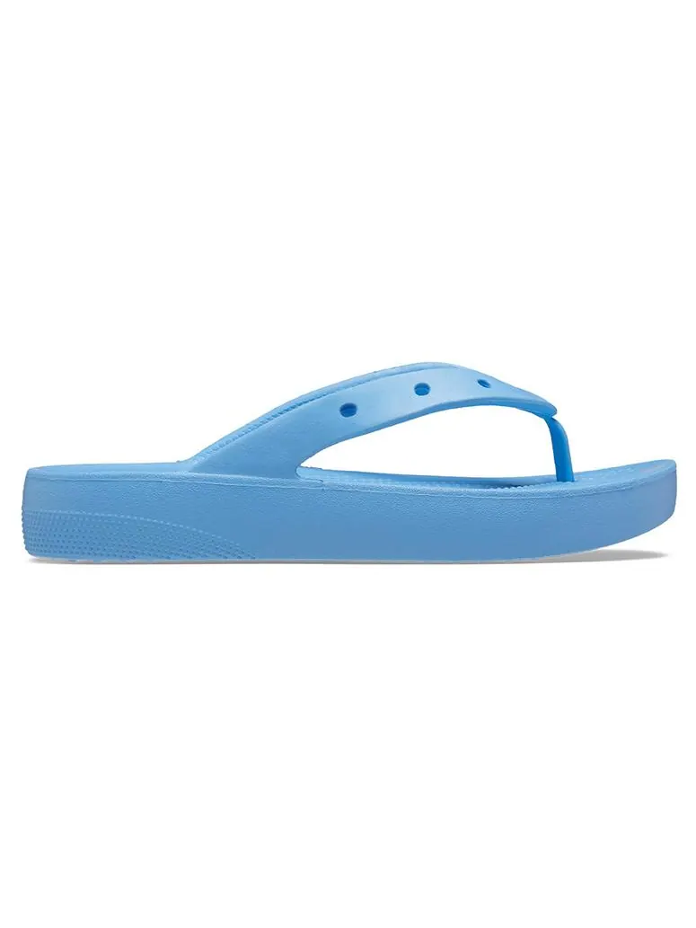 Шлепанцы (WMNS) Crocs Classic Platform Flip — изображение 3 из 7, синий