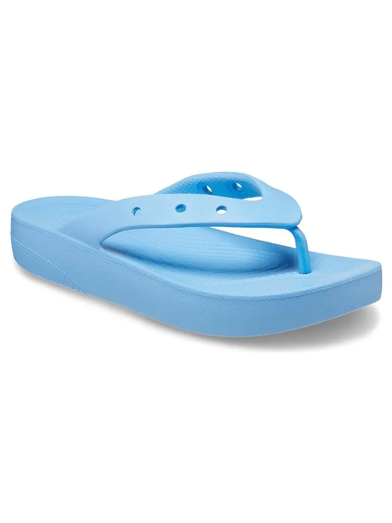 Шлепанцы (WMNS) Crocs Classic Platform Flip — изображение 4 из 7, синий