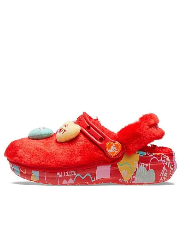 Сандалии sweethearts x clog classic fur 'valentine's day' Crocs — изображение 1 из 4, красный