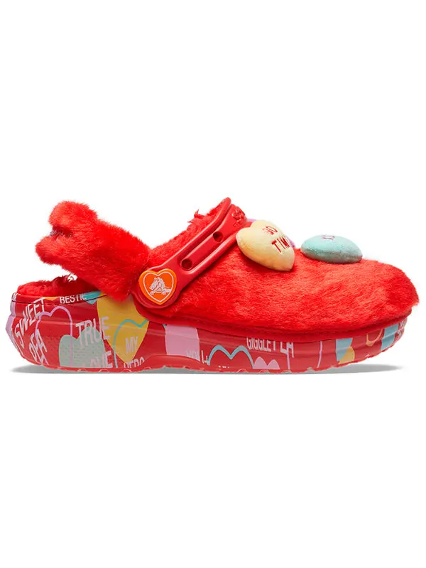 Сандалии sweethearts x clog classic fur 'valentine's day' Crocs — изображение 2 из 4, красный