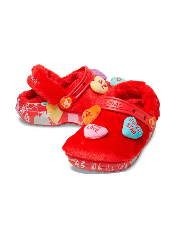 Сандалии sweethearts x clog classic fur 'valentine's day' Crocs — изображение 4 из 4, красный