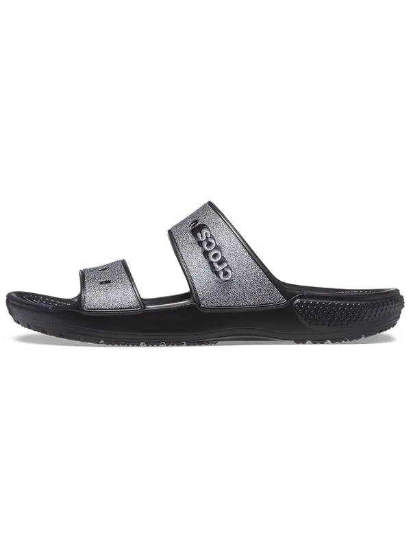 Тапочки classic glitter ii sandal 'black' Crocs — изображение 2 из 4, черный