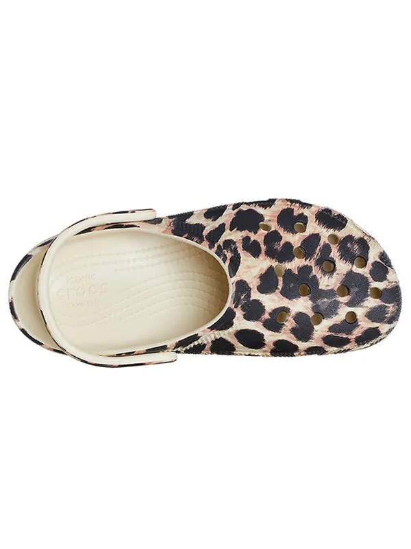 Кроссовки classic platform 'leopard' Crocs — изображение 4 из 4, коричневый/бежевый