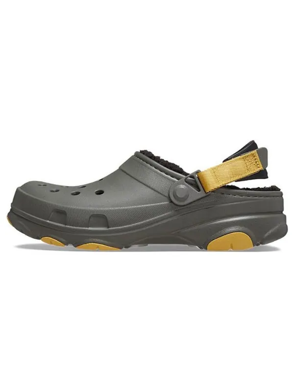 Кроссовки all-terrian lined clogs 'dusty olive' Crocs — изображение 2 из 4, оливковый