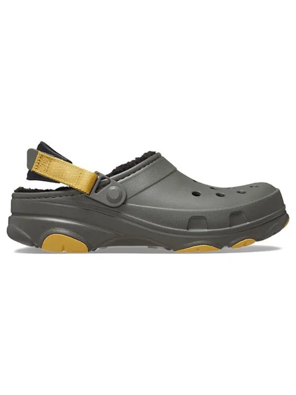 Кроссовки all-terrian lined clogs 'dusty olive' Crocs — изображение 3 из 4, оливковый