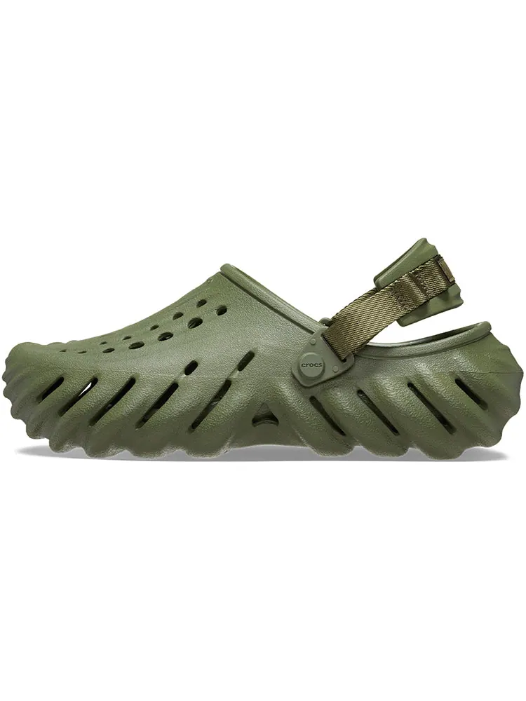 Сандалии Crocs Echo Clog 'Olive' — изображение 2 из 7, зеленый