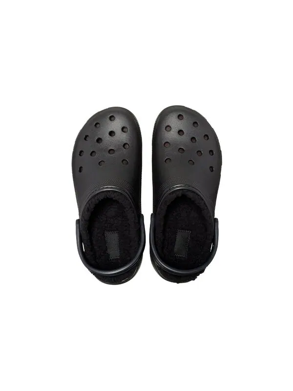 Тапочки classic platform lined clog 'black' Crocs — изображение 3 из 4, черный