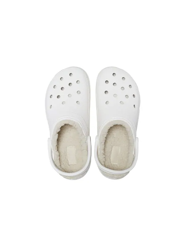 Тапочки classic platform lined clogs 'white' Crocs — изображение 4 из 4, белый