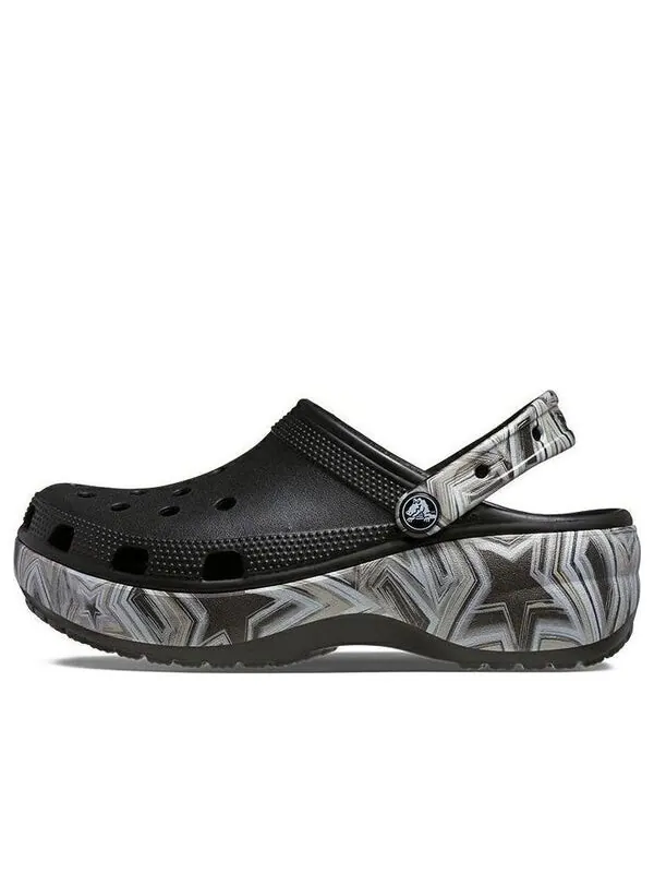 Сандалии classic crush disco clog 'black' Crocs — изображение 1 из 4, черный/белый