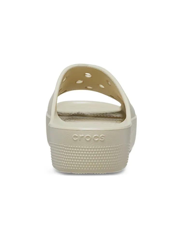 Кроссовки (WMNS) Crocs Classic Platform Slide 'Bone' — изображение 6 из 7, бежевый