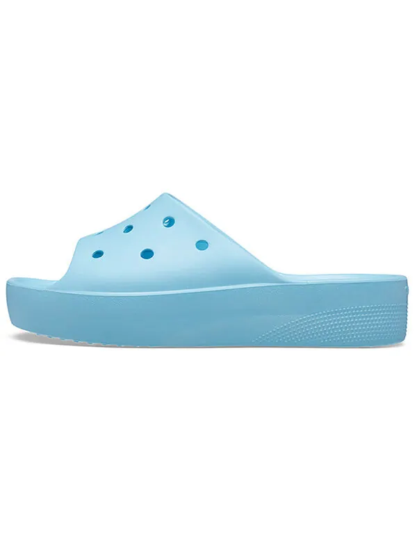 Кроссовки classic platform slide 'arctic' Crocs — изображение 2 из 4, синий