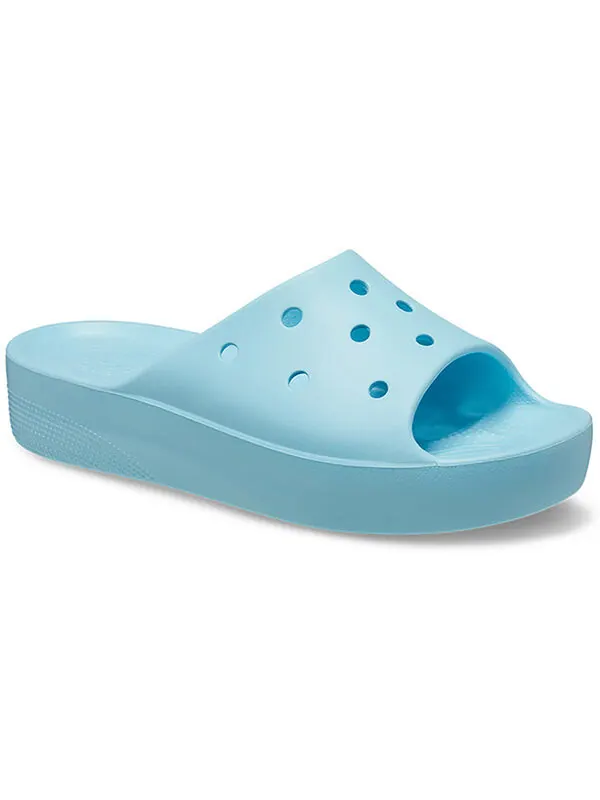Кроссовки classic platform slide 'arctic' Crocs — изображение 4 из 4, синий