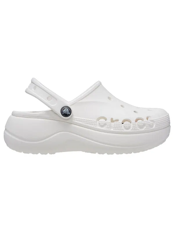 Кроссовки classic baya platform slide 'white' Crocs — изображение 3 из 4, белый