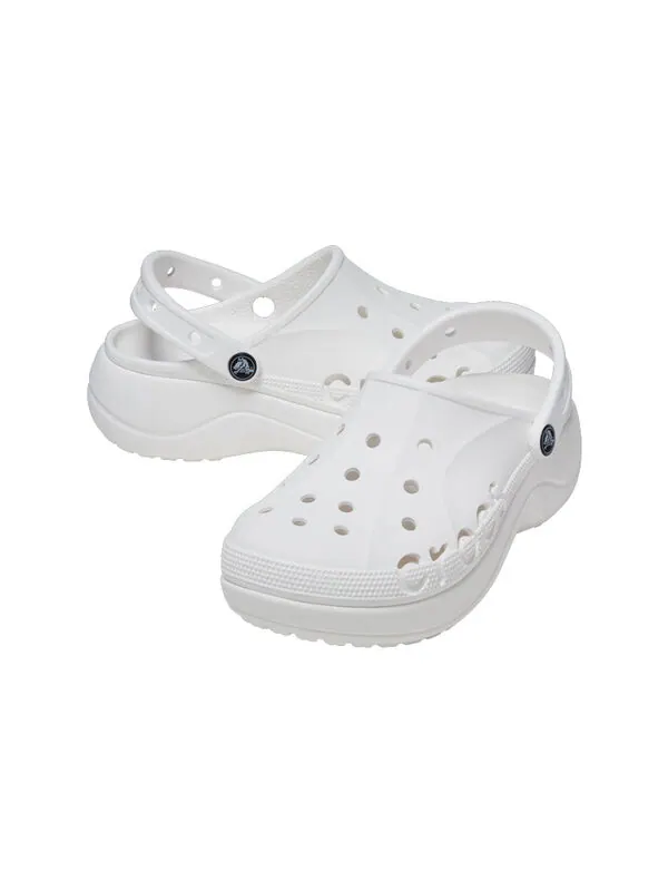Кроссовки classic baya platform slide 'white' Crocs — изображение 4 из 4, белый