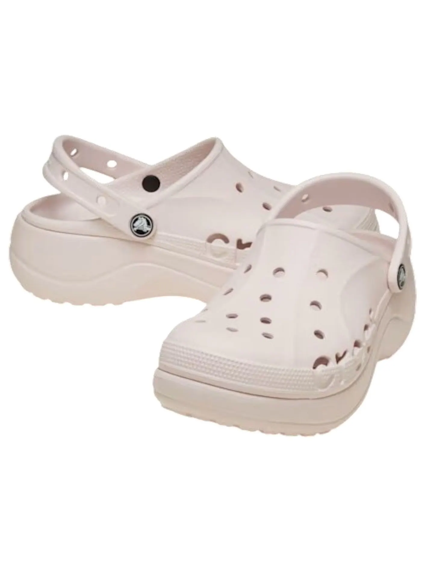 Сабо (WMNS) Crocs Baya Platform Clog 'Barely Pink' — изображение 2 из 6, розовый
