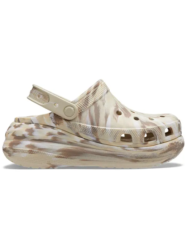 Сандалии classic crush marbled clog 'bone multi' Crocs — изображение 3 из 4, мульти