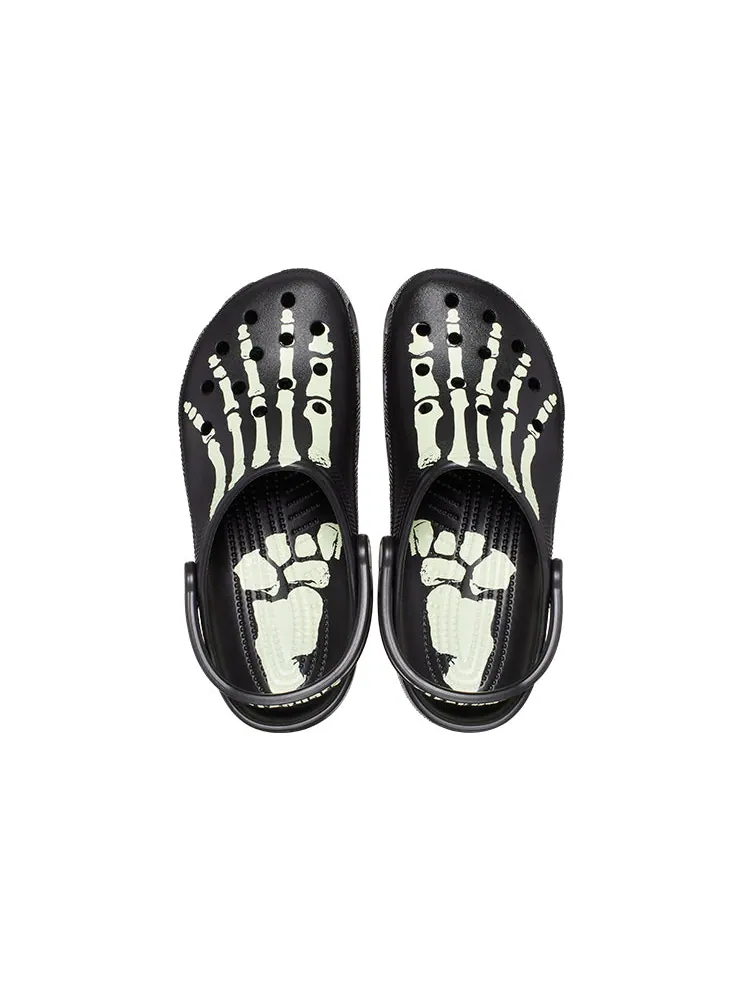Шлепанцы Crocs Pleasures x Classic Clog 'Skeleton - Glow in the Dark' — изображение 5 из 7, черный