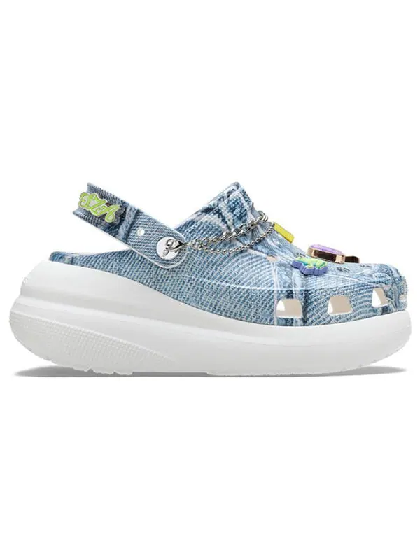 Кроссовки sza x classic crush clog 'denim' Crocs — изображение 3 из 4, джинсовый синий