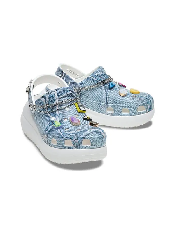 Кроссовки sza x classic crush clog 'denim' Crocs — изображение 4 из 4, джинсовый синий