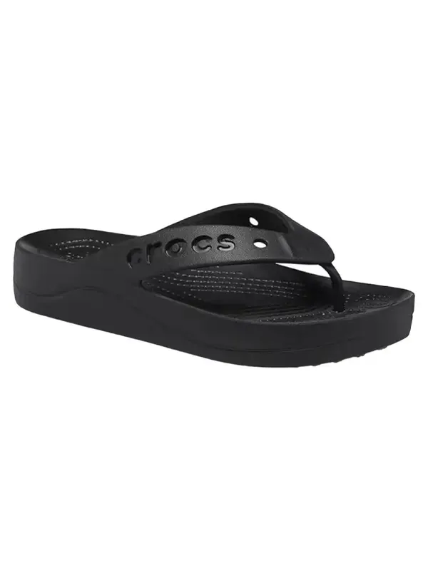 Тапочки baya platform cut out detail flip flops 'black' Crocs — изображение 3 из 4, черный