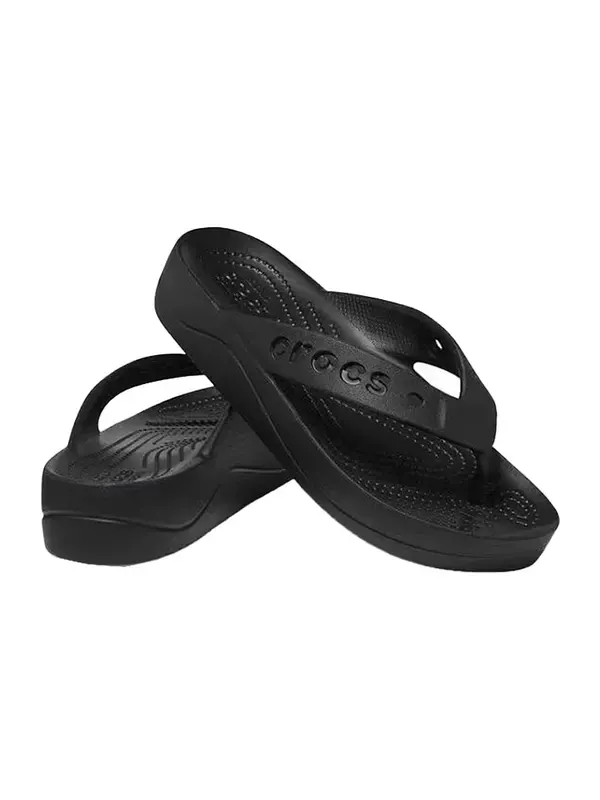 Тапочки baya platform cut out detail flip flops 'black' Crocs — изображение 4 из 4, черный