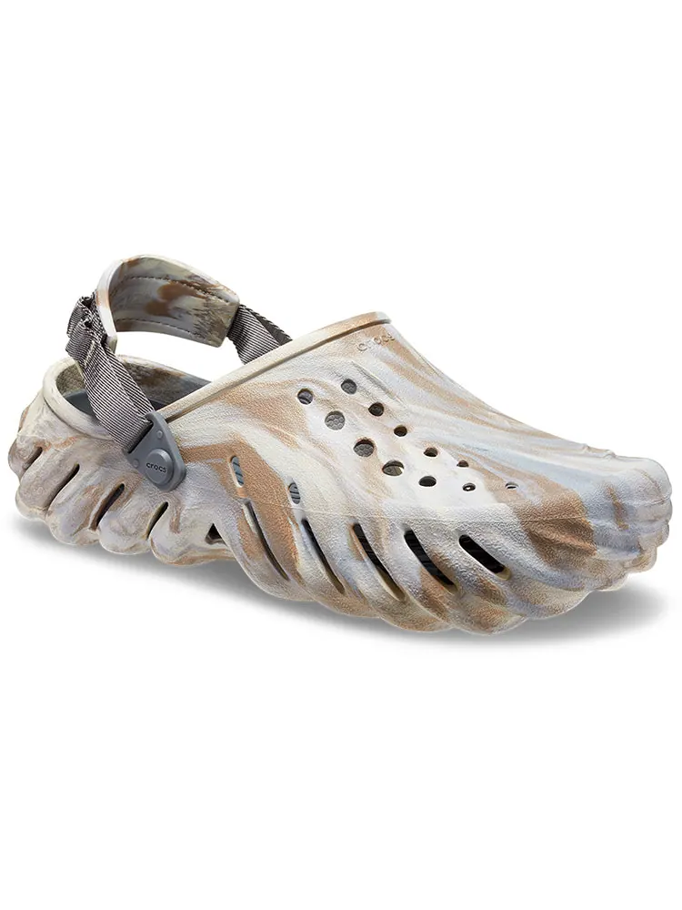 Сандалии Crocs Echo Marbled Clog — изображение 4 из 7, белый
